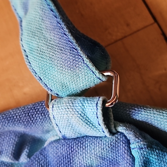 PINK VS tie died blue canvas mini backpack - Picture 7 of 14